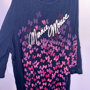 Minnie Mouse Cut Out Sleeve Top